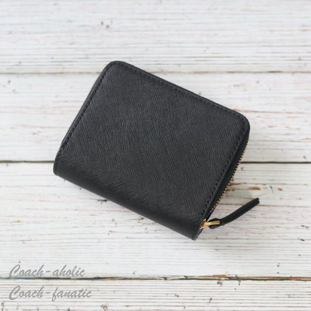 NWT Tory Burch Emerson Saffiano Leather Mini Wallet in Black - Picture 5 of 10